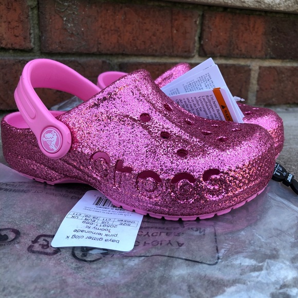 CROCS Other - Crocs Kids Baya Glitter Clogs Pink-New